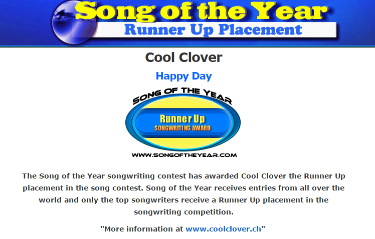 Cool Clover Song Of The Year Contest_2